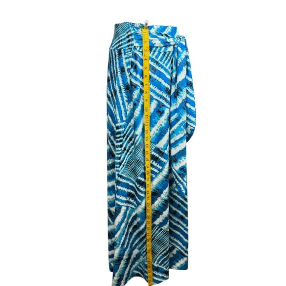 Robert Louis Blue Abstract Print Pull-On Maxi Skirt Women’s Size S - Picture 6 of 6